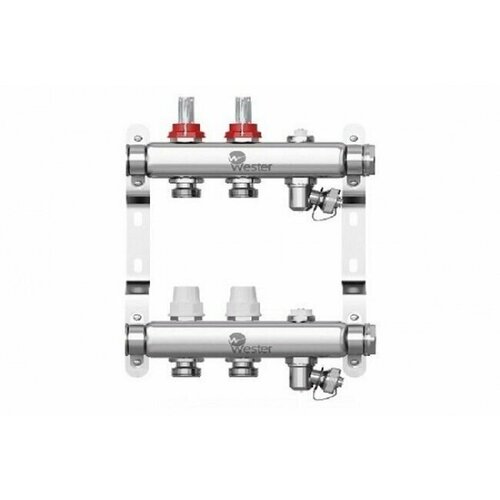 Коллекторная группа нерж WESTER 1х 2 вых. 3/4 коллектор 4 вых вентиль н р 3 4х1 2 стм c4mv3412n
