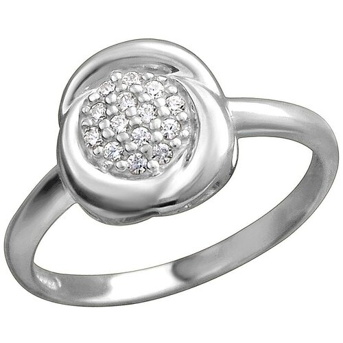 фото Эстет кольцо с 14 фианитами из серебра 01к1513063, размер 18