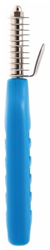 Pet Line DeLIGHT Колтунорез боковой мини 11 лезвий загнут (синяя ручка) - фотография № 14