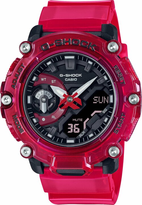 Наручные часы CASIO G-Shock GA-2200SKL-4A, черный, красный