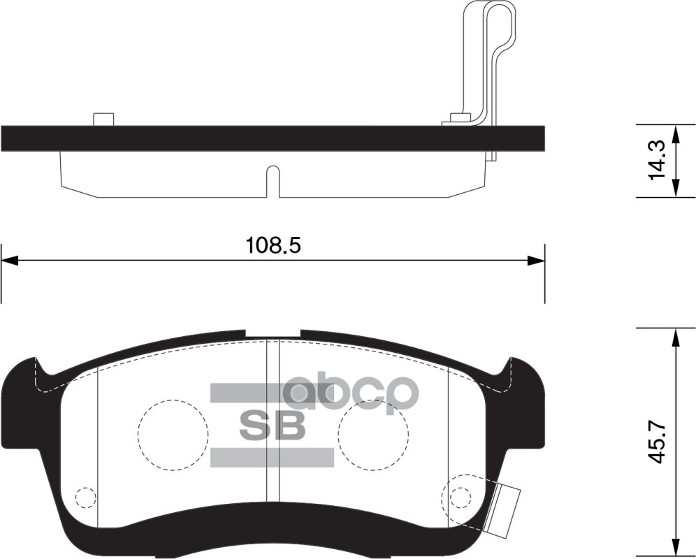 Колодки тормозные передние SP1550 для Suzuki Ignis 13 с 2000-2003 / TOYOTA PASSO 10-13 с 2005 - 2010