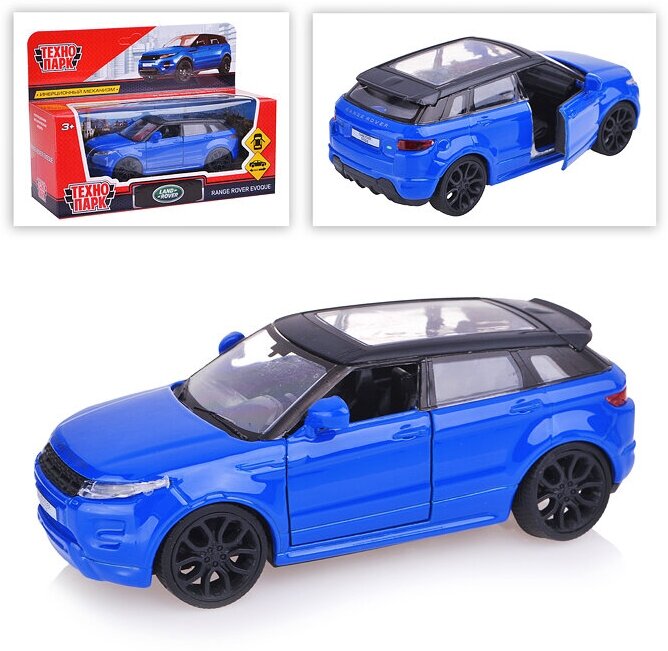 Игрушка Технопарк Land Rover Range Rover Evoque черный - фото №9