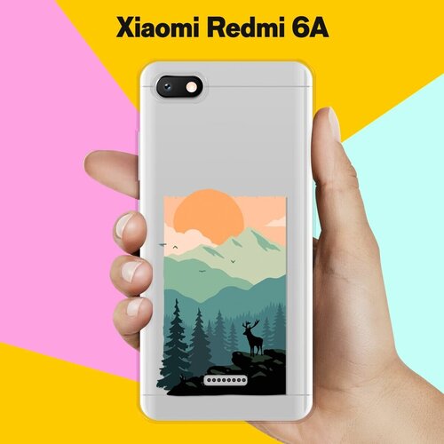 Силиконовый чехол на Xiaomi Redmi 6A Закат / для Сяоми Редми 6А пластиковый чехол закат 1 на xiaomi redmi 6a сяоми редми 6а