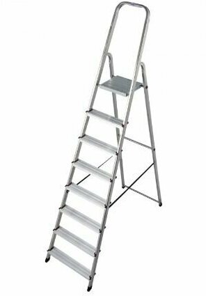 Алюминиевая лестница-стремянка KRAUSE CORDA, 8 ступеней, высота 2,5 м, партномер 000767