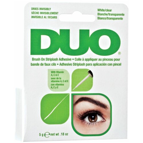 Duo Клей для накладных ресниц Brush On Clear Adhesive, White/ Clear