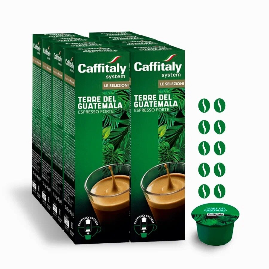 Кофе в капсулах Caffitaly System Ecaffe Terre del Guatemala, 80 капсул, для Paulig, Luna S32, Maia S33, Tchibo, Cafissimo - фотография № 1