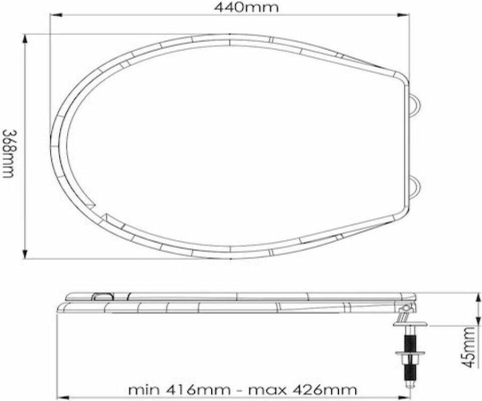 Сиденье для унитаза с крышкой белое AV ENGINEERING (AVE129717)