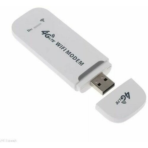 USB 4G Модем с функциями Wi-Fi роутера белый 4g модем с wi fi с сим картой 300 гб на мтс