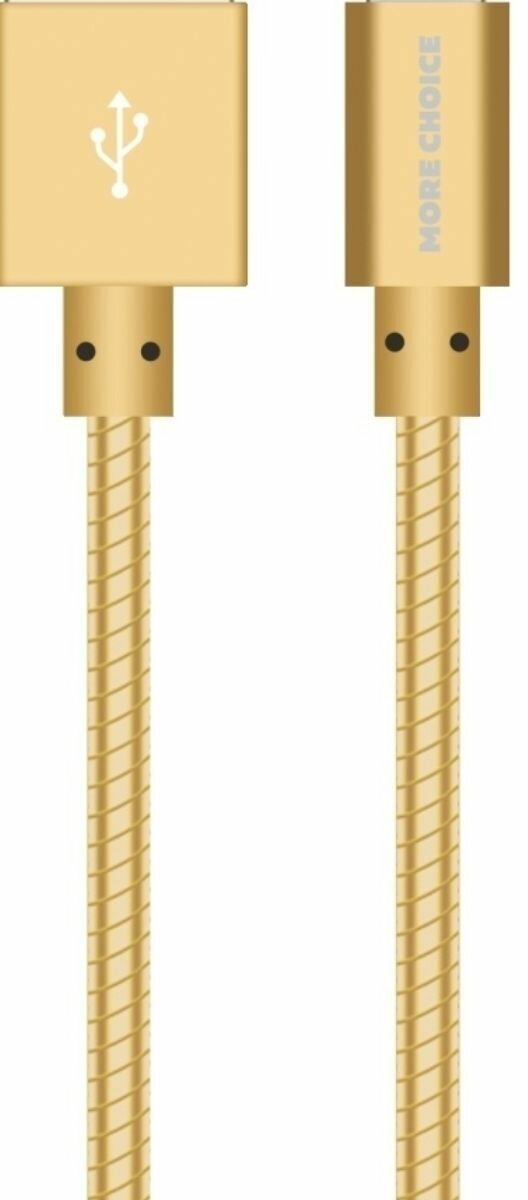 Дата-кабель More choice USB 2.1A для Type-C K31a металл 1м (Gold) - фото №12