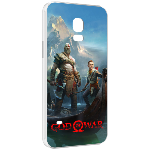 Чехол MyPads God Of War Кратос Атрей для Samsung Galaxy S5 mini задняя-панель-накладка-бампер чехол mypads god of war iii для samsung galaxy m04 задняя панель накладка бампер