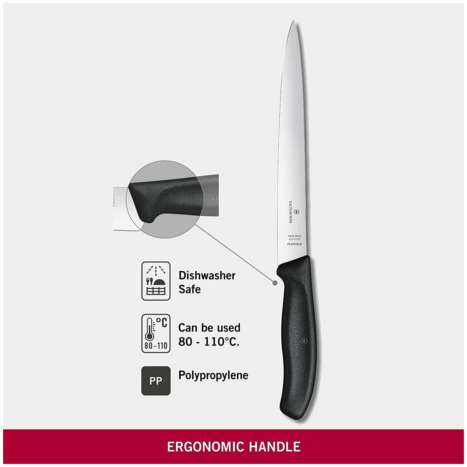 Нож филейный Victorinox 6.8713.20B - фото №4