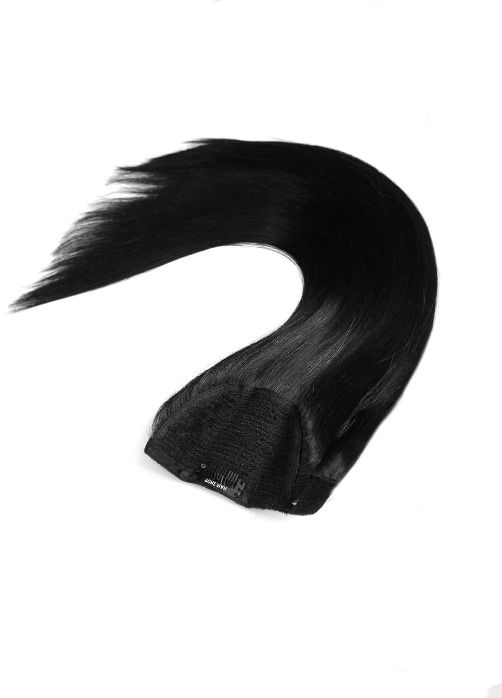 Hairshop Хвост на липучке 1.0 (1) прямой 50 см (100 гр) (Черный)