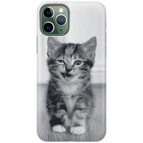 фото Re:pa накладка transparent для apple iphone 11 pro с принтом "котенок с ухмылкой"