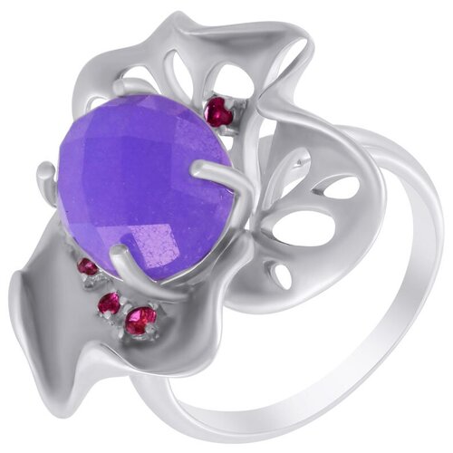 фото Element47 кольцо из серебра 925 пробы с агатом и кубическим цирконием kr1381_ko_ag_001_wg, размер 18