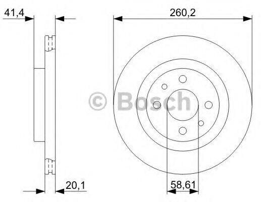 Bosch диск тормозной пер 0986479346, (1шт)