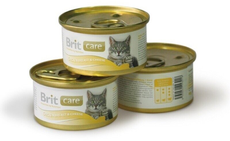 Консервы Brit Care "Chicken Breast & Cheese" для кошек, куриная грудка в сыре, 80 г - фотография № 12