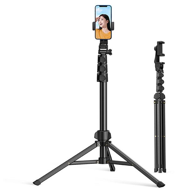 Штатив для смартфона UGREEN LP377 (90235) Phone Tripod Stand 1.7м/5'5' чёрный