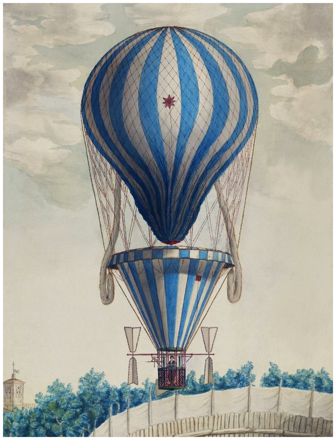 Постер / Плакат / Картина на холсте Воздушный шар в Болонье