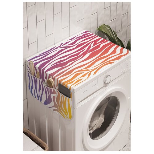 фото Органайзер для хранения "радужная зебра" на стиральную машину, 45x120 см ambesonne