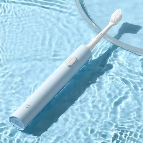Электрическая зубная щетка Mijia Acoustic Wave Toothbrush T200 (MES606) светло-синяя - фотография № 6
