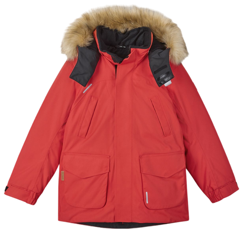Пуховик Reima, демисезон/зима, карманы, размер 110, красный