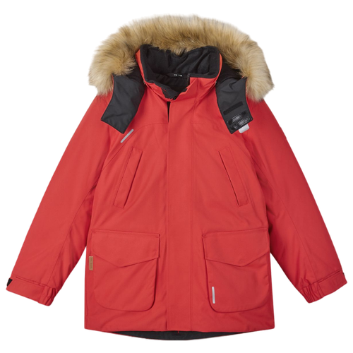 фото Пуховик reima, демисезон/зима, карманы, размер 104, красный