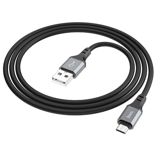 Data кабель USB HOCO X86 micro usb, 2,4A, 1 метр, черный usb кабель hoco x86 2 4a 1 метр для iphone 5 6 черный