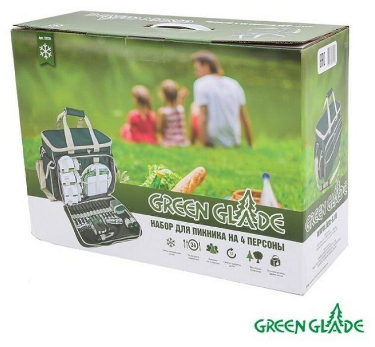 Набор для пикника Green Glade Т3134 24л / 34 предмета - фотография № 6