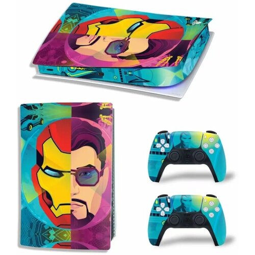 Набор наклеек Железный человек на игровую консоль Sony PlayStation 5 Disc Edition защитная 129000₽