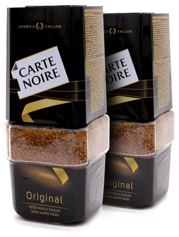 Кофе растворимый Carte Noire Original, стеклянная банка, 2 уп. по 190 г - фотография № 1