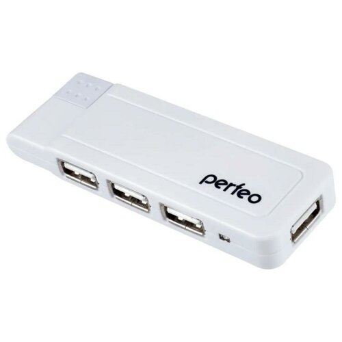 USB-концентратор Perfeo USB-HUB 4 Port белый PF-VI-H021 (белый) usb хаб perfeo usb hub 4 port pf vi h025 белый