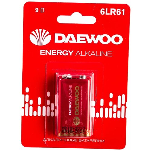 Батарейка Daewoo Крона 6LR61 BL1 Alkaline 9V батарея robiton standard 6lr61 9v bulk10 в упак 10 шт арт 13986 10 шт