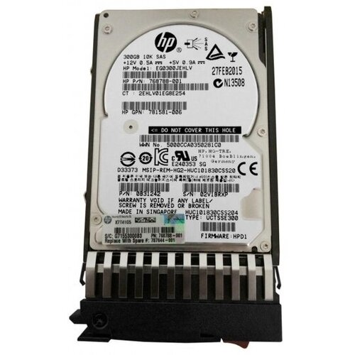 Жесткий диск HP J9F44A 300Gb 10000 SAS 25 HDD 2108000₽
