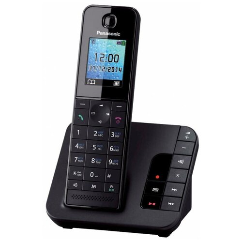 Радиотелефон Dect Panasonic KX-TGH220RUB черный автооветчик