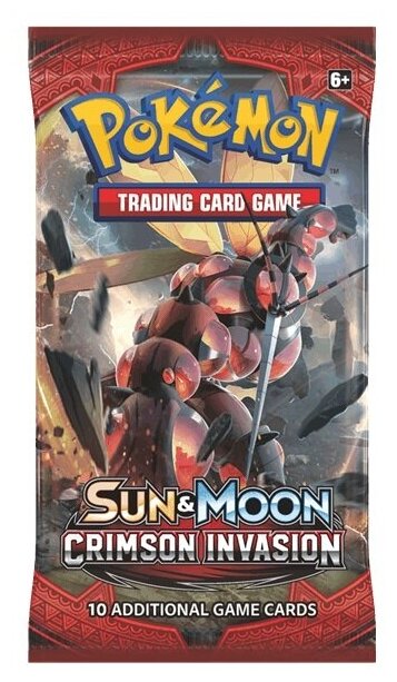 Покемон карты коллекционные: Бустер Pokemon издания Sun & Moon Crimson Invasion (на английском)