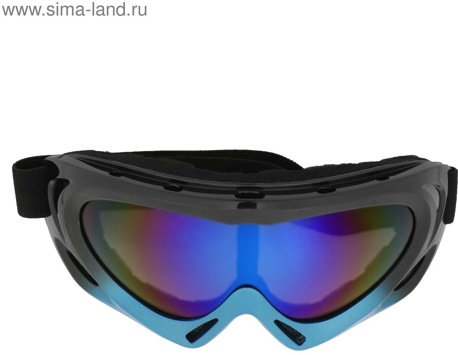 Очки для езды на мототехнике с доп. вентиляцией стекло хамелеон черно-синие