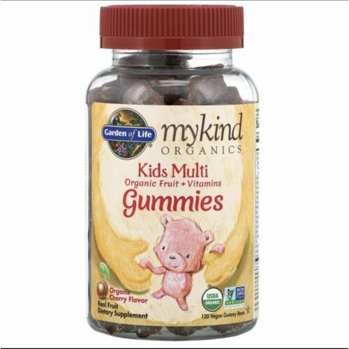 Garden of Life, MyKind, Мультивитамины для детей, вкус вишня, 120 мишек