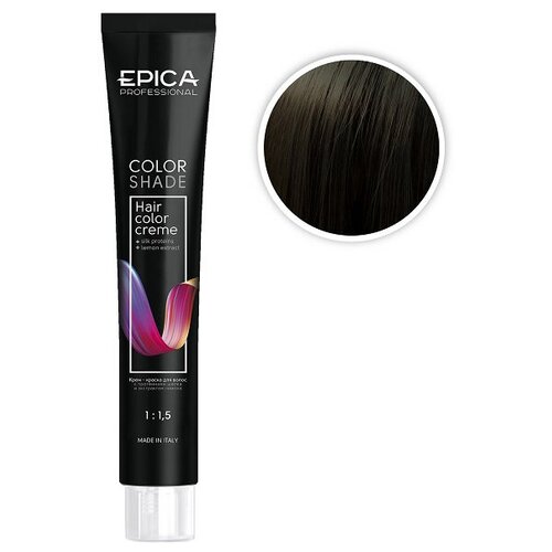 epica professional color shade крем краска для волос 4 7 шатен шоколадный 100 мл EPICA Professional Color Shade крем-краска для волос, 4.1 шатен пепельный, 100 мл