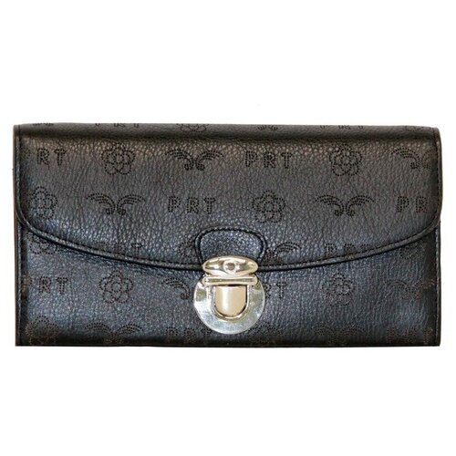 фото Кошелек кожаный черный с замком prensiti k 7981