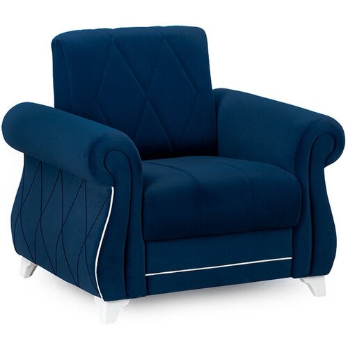 Кресло Нижегородмебель и К Роуз синее 93x80x85 см