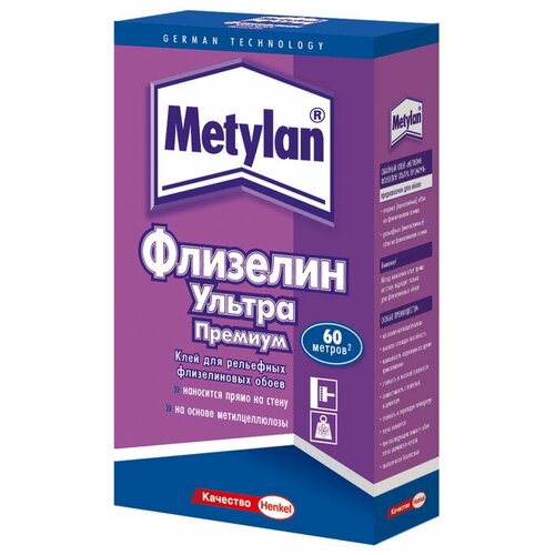 клей обойный metylan универсал премиум 250г 2689 Клей для бумажных обоев Metylan Флизелин Ультра Премиум 0.5 л 0.5 кг