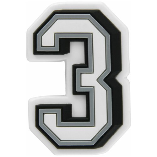 Джибитс Crocs Jibbitz Jibbitz B &W Number 3 Унисекс 10006951 onesize