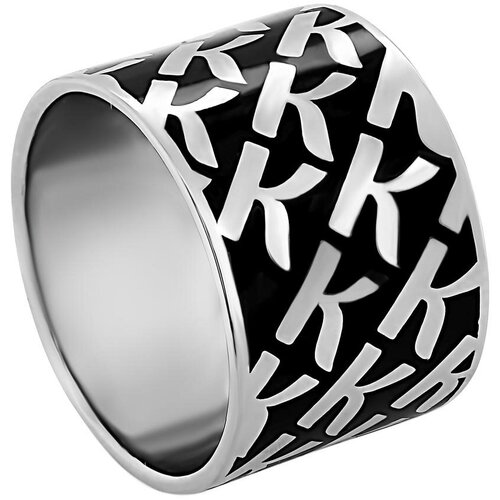 Кольцо KABAROVSKY серебро, 925 проба, родирование, размер 18, серебряный, черный