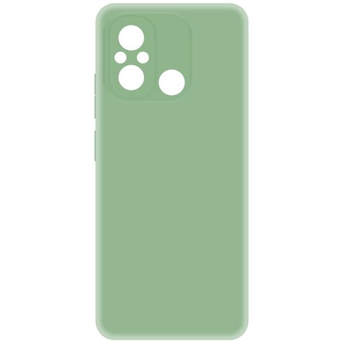 Чехол-накладка Krutoff Silicone Case для Xiaomi Redmi 12C зелёный чехол накладка krutoff soft case моторы для xiaomi redmi 12c черный