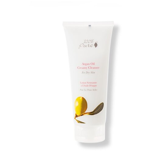 Органическая очищающая крем-пенка для лица с аргановым маслом 100% Pure, 100 мл