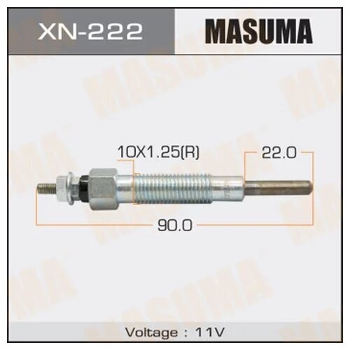 Свеча накаливания Masuma PN-135 /TD27 (1/10/100), XN222 MASUMA XN-222