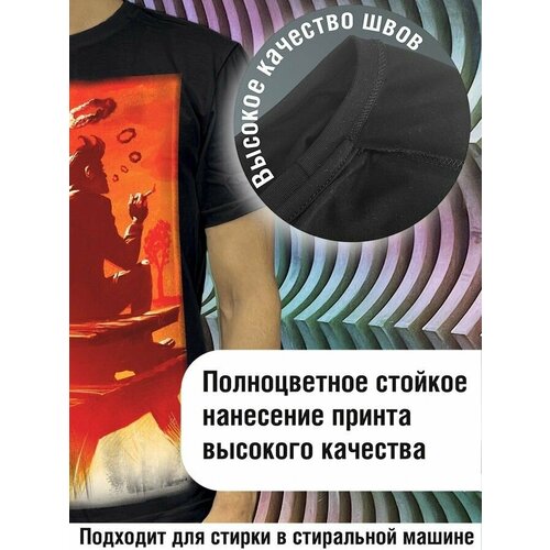 фото Футболка будь на стиле, хлопок, размер xl, черный