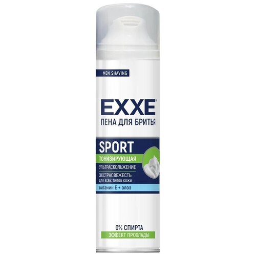 Пена для бритья Sport EXXE, 200 мл пена для бритья exxe sport тонизирующая для всех типов кожи 200мл