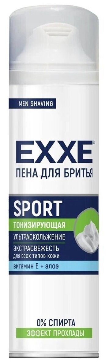 Пена для бритья EXXE Sport Energy Cool Effect, 200 мл