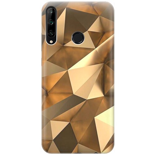 фото Ультратонкий силиконовый чехол-накладка для huawei p40 lite e / honor 9c с принтом "бронзовые грани" gosso